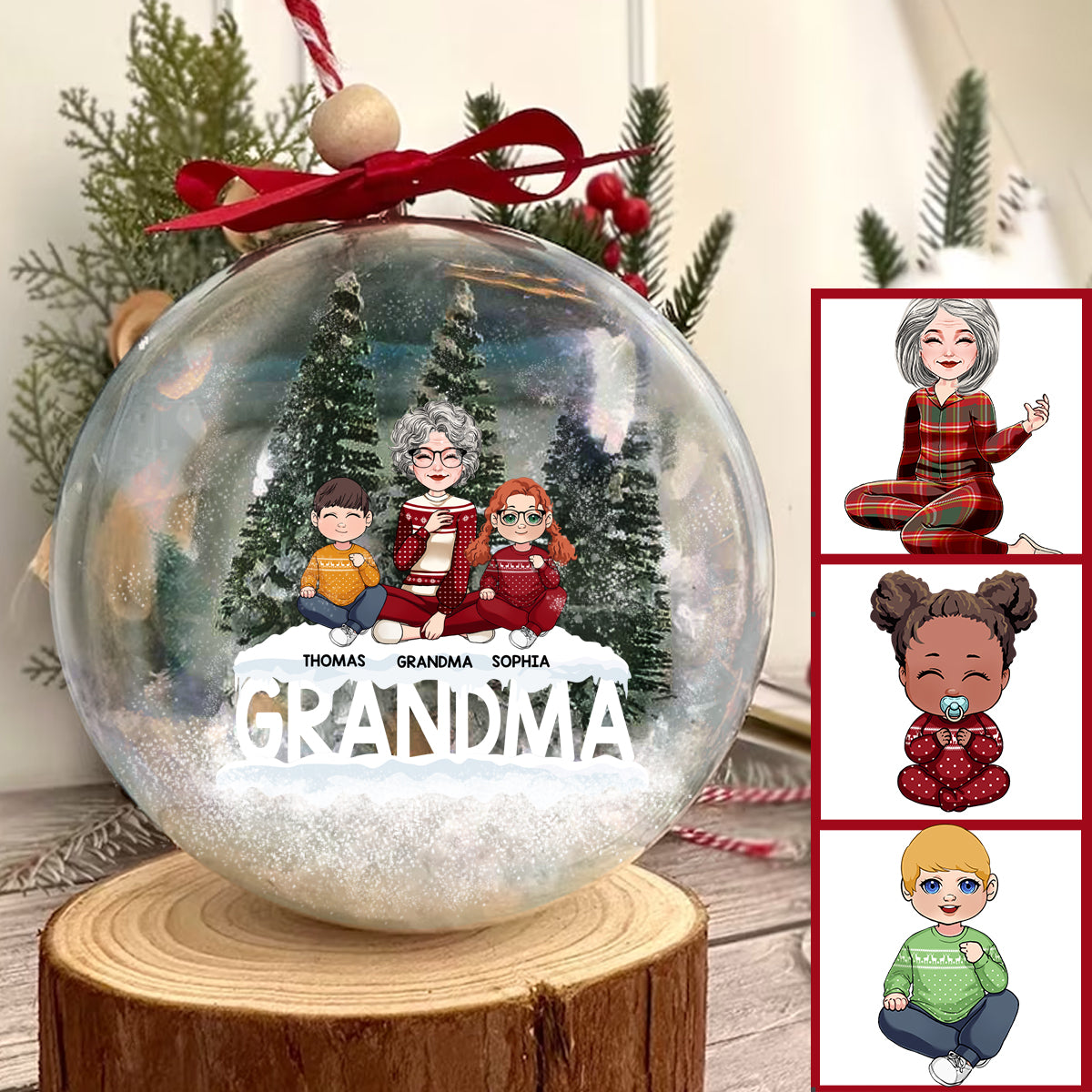 Blessed To Be Called Grandma - Personalized Grandma Snow Globe Ornament