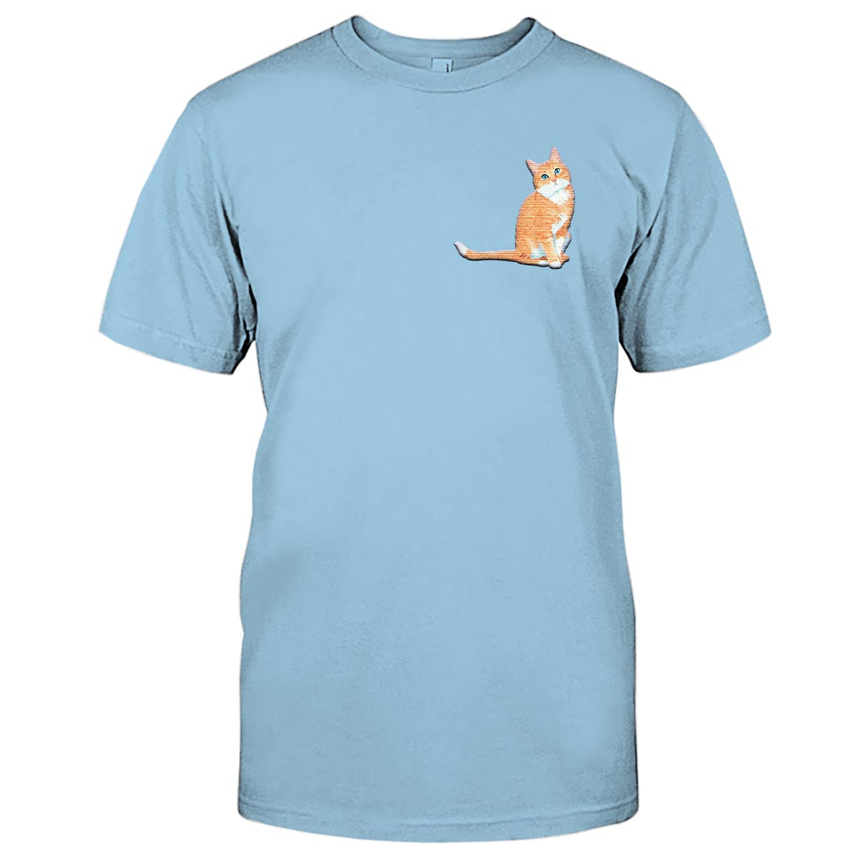 Custom 2D Photo - Personalized Cat Embroidered T-shirt