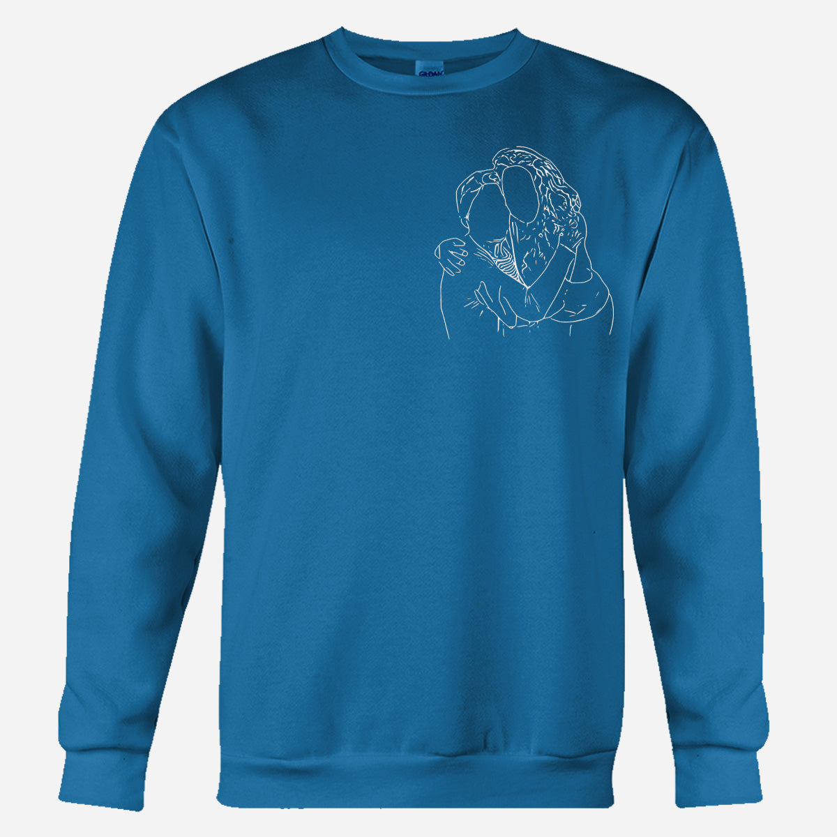 Custom Line Art - Personalized Grandma Embroidered Sweater