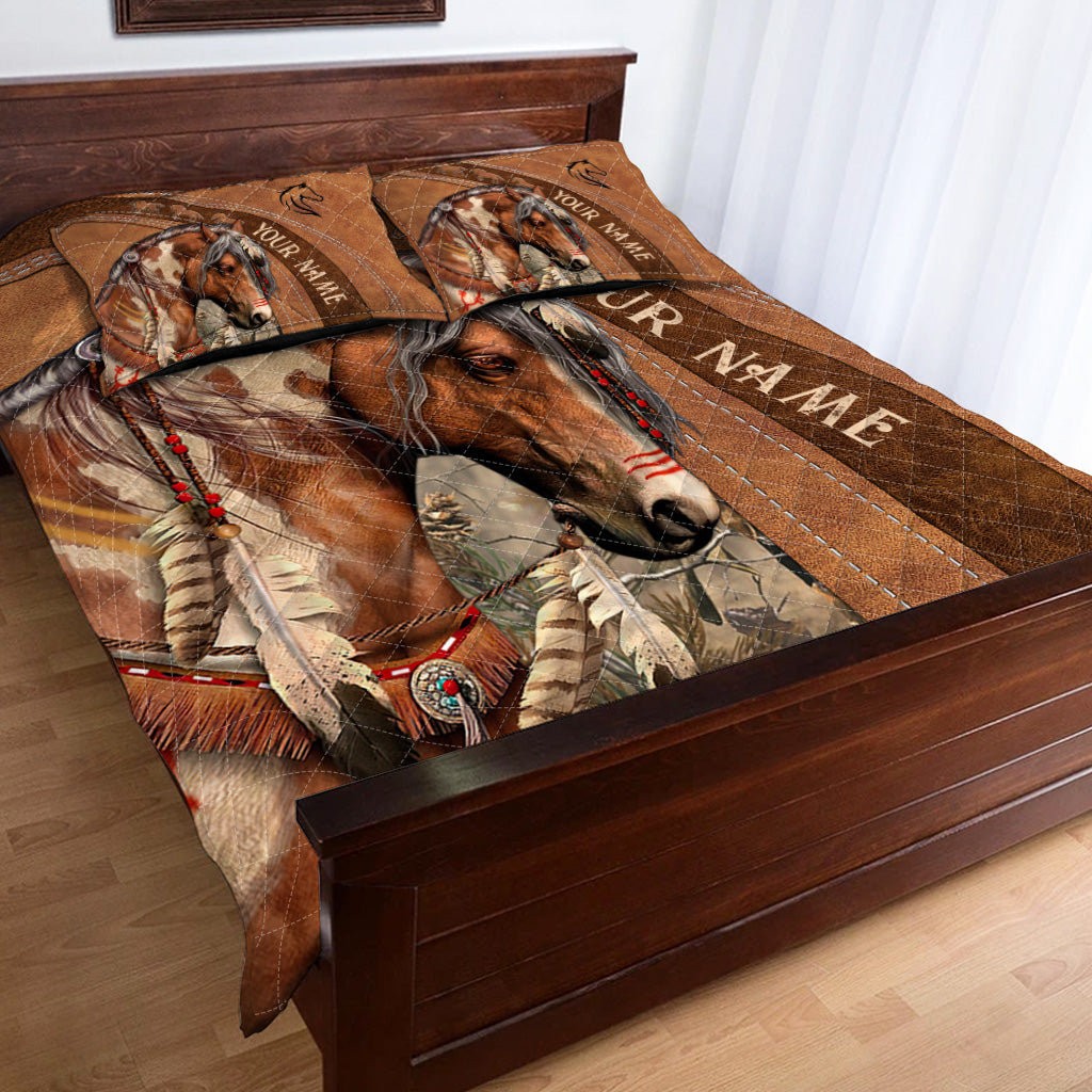 Love Horses - Personalized Horse Quilt Set