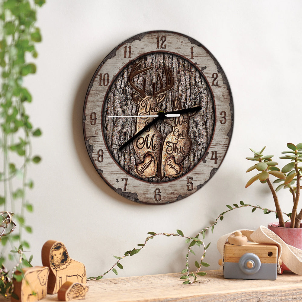 You & Me We Got This - Personalized Couple Wall Clock