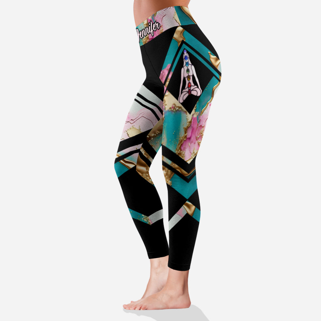 Meditation 7 Chakras - Personalized Yoga Leggings