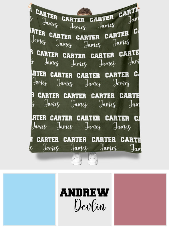 Custom Name Pattern - Personalized Father Blanket