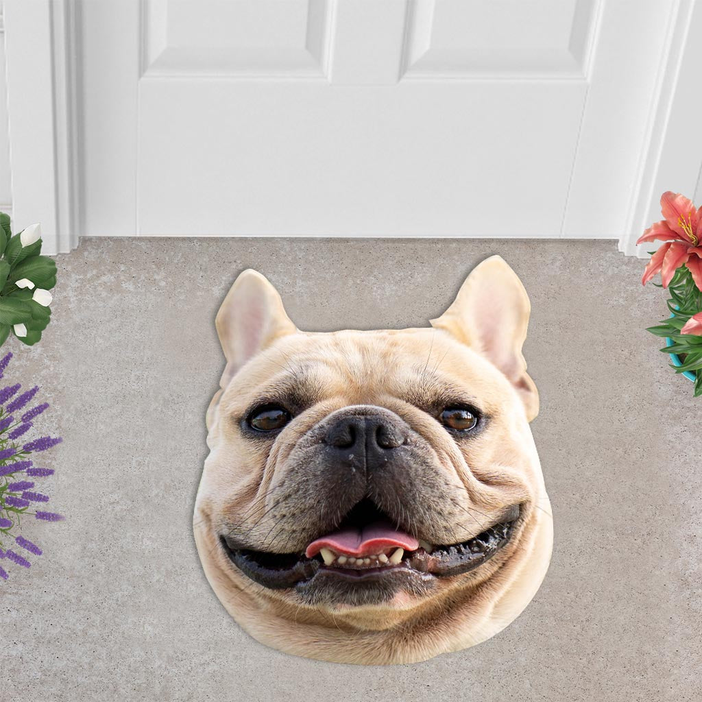 Customized Funny Pet Portrait - Personalized Dog Shaped Doormat