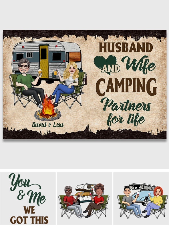 Camping Partners For Life - Personalized Camping Doormat