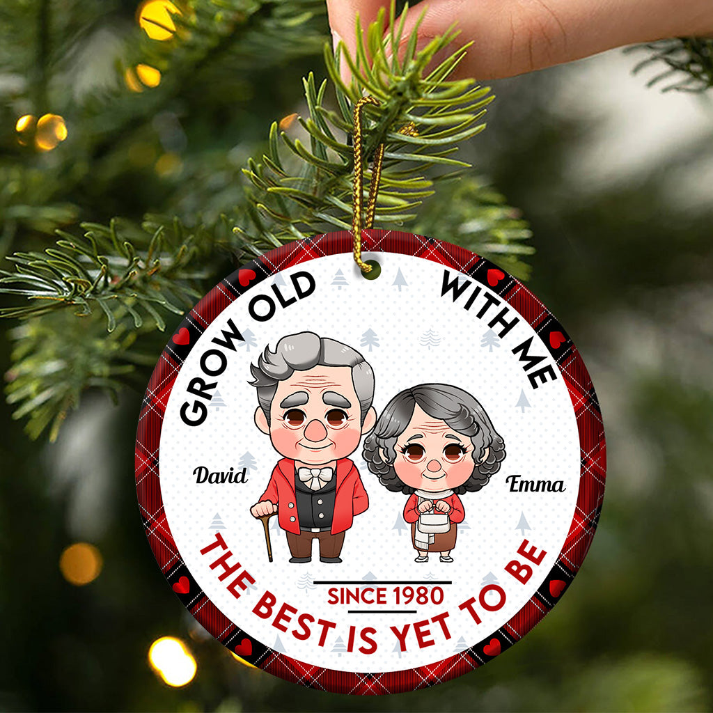 Grow Old With You - Personalized Husband And Wife Ornament