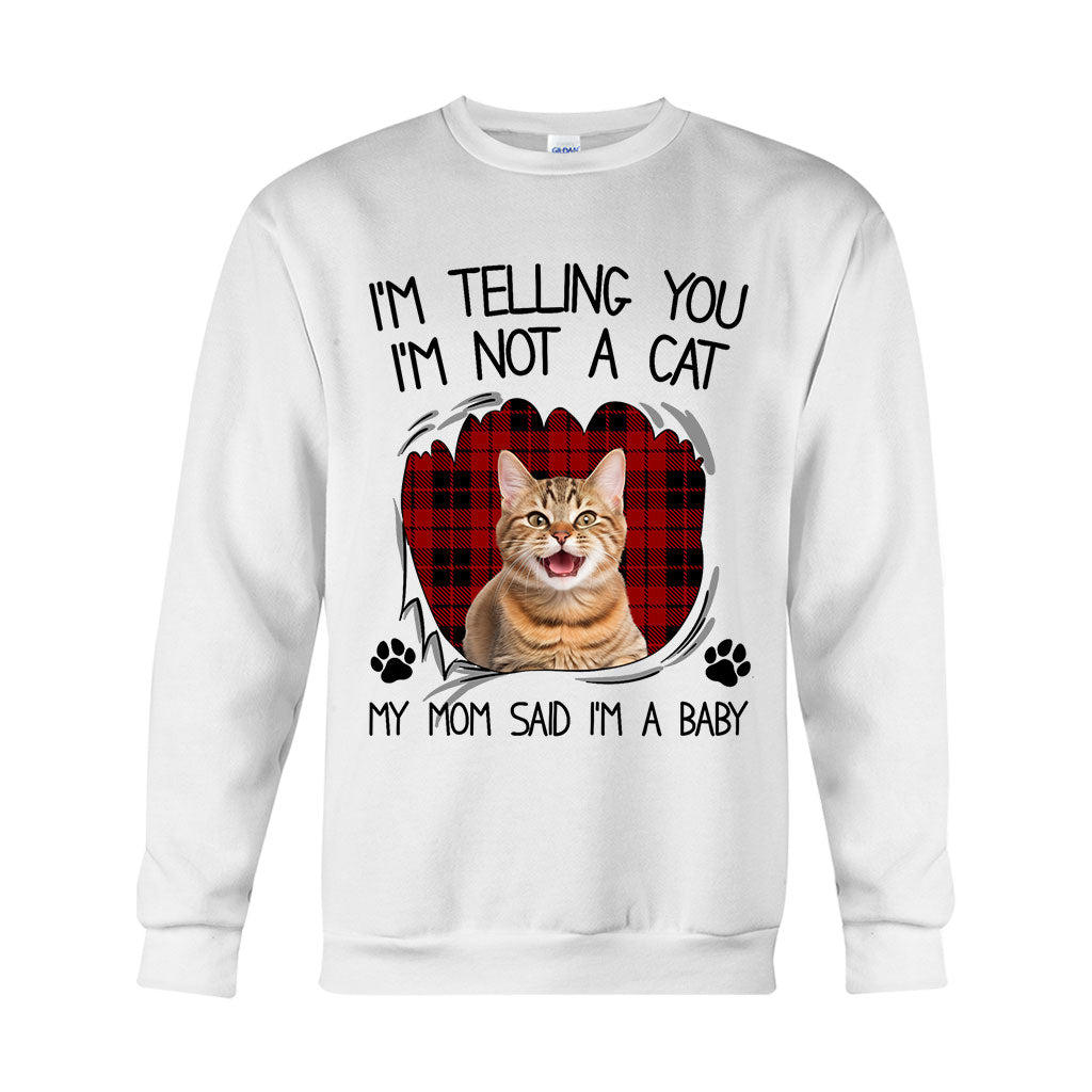 My Mom Said I'm A Baby - Personalized Cat T-shirt And Hoodie