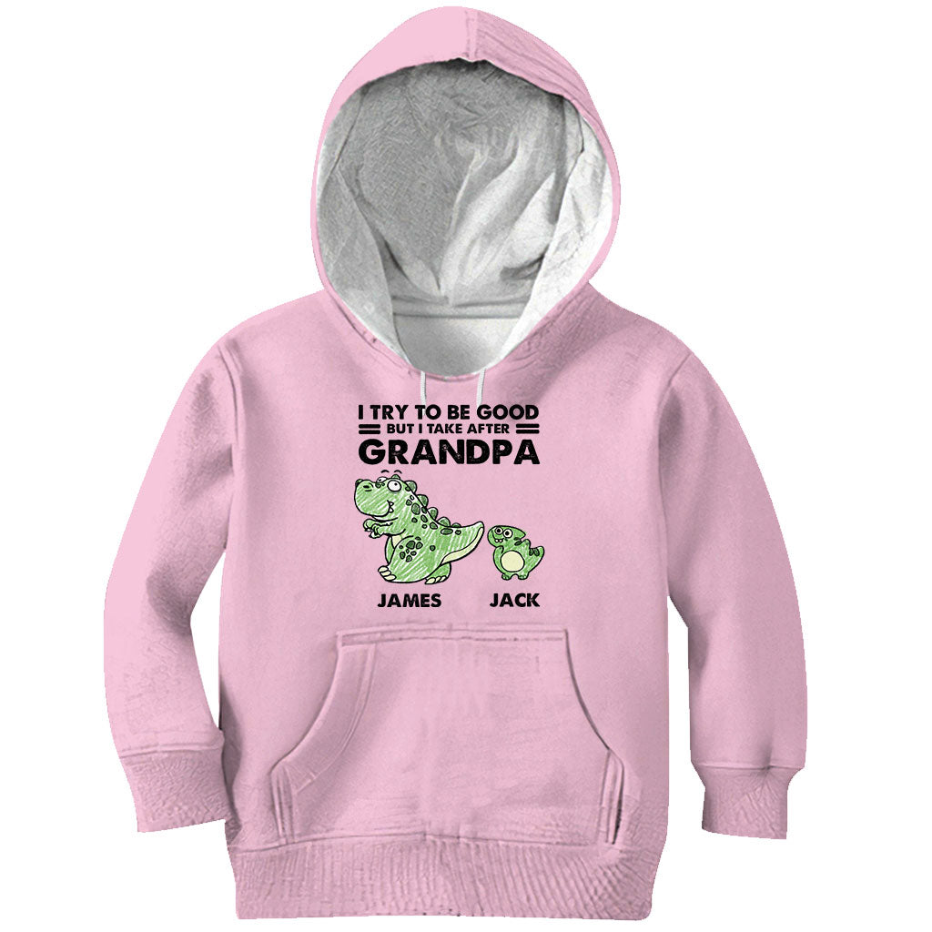 I Take After My Grandma/Grandpa - Gift for grandpa - Personalized T-shirt And Hoodie