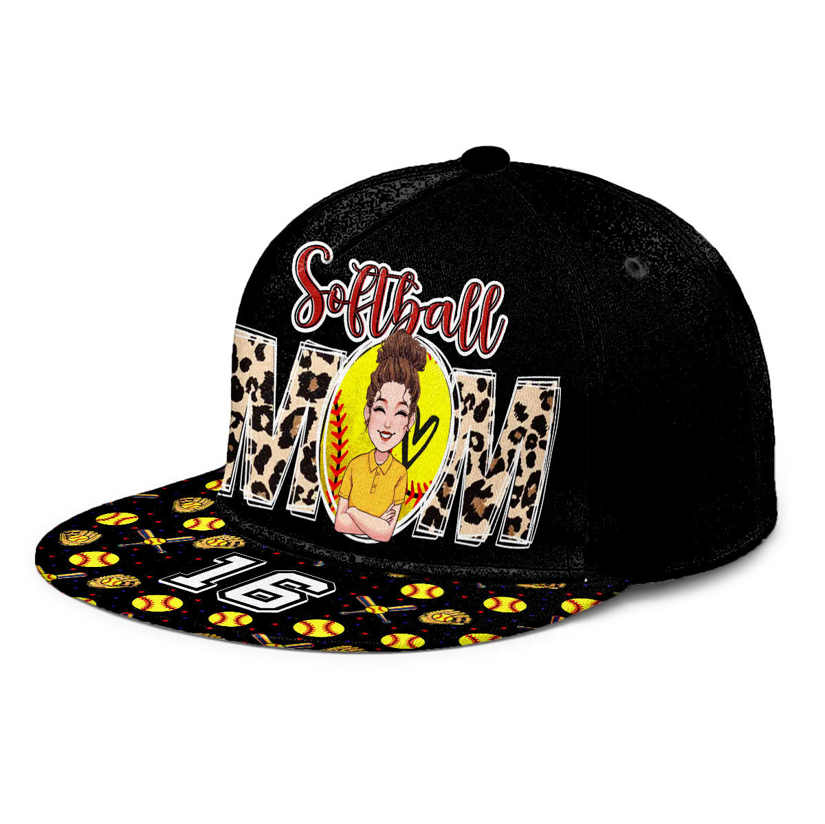 Softball Mom - Personalized Softball Snapback