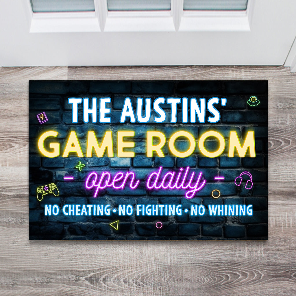 Discover Game Room - Personalized Video Game Doormat