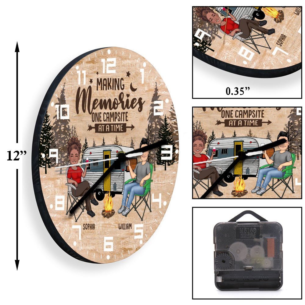 Happy Camper - Personalized Camping Wall Clock