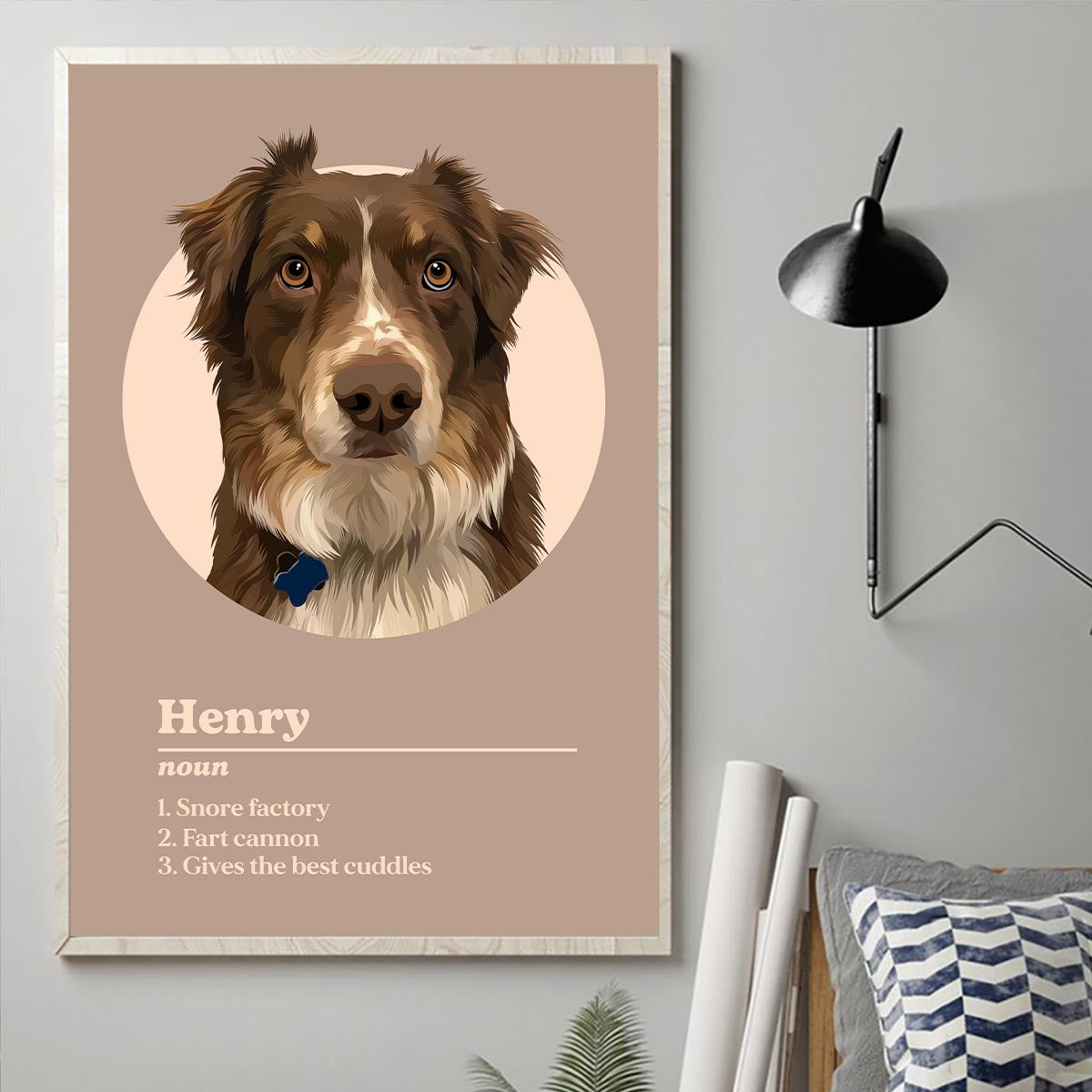 Pet Portrait Definition - Personalized Dog Canvas And Poster