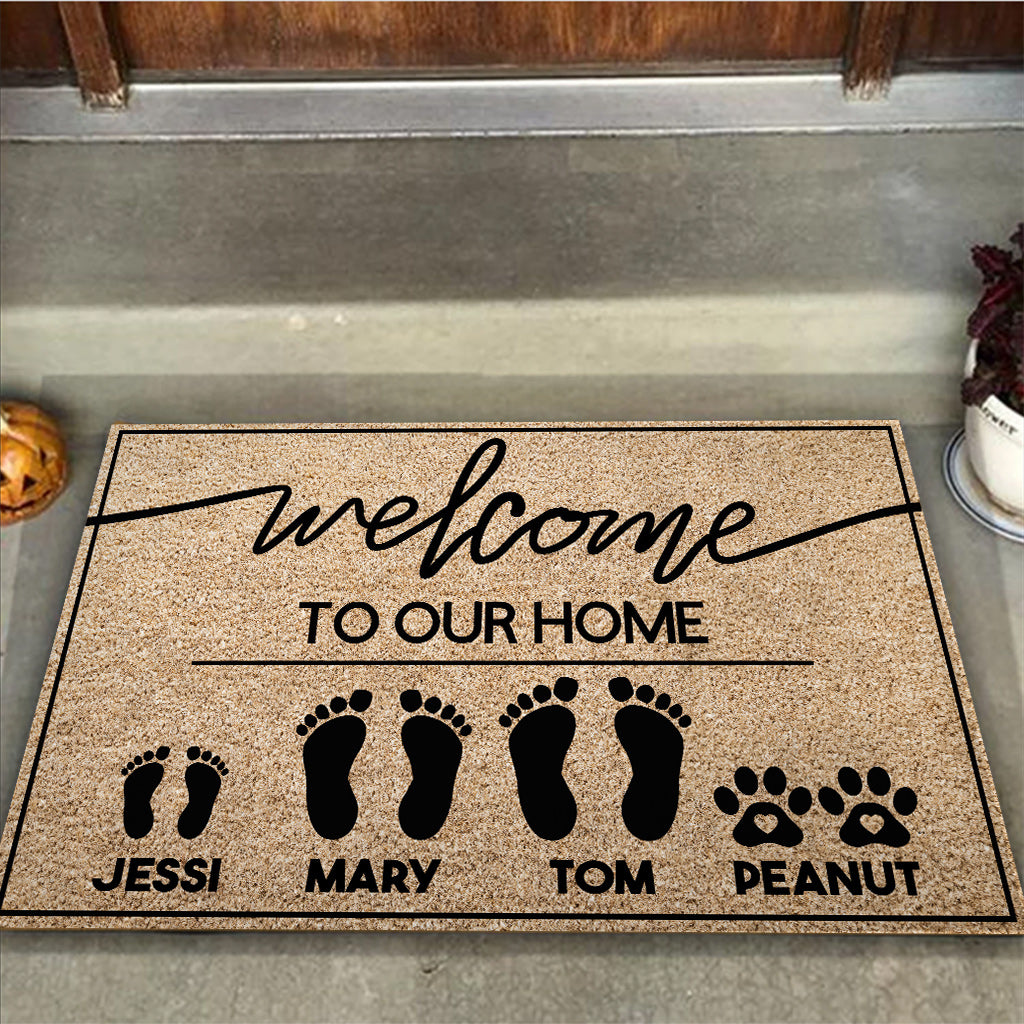 Welcome To Our Home - Personalized Housewarming Doormat