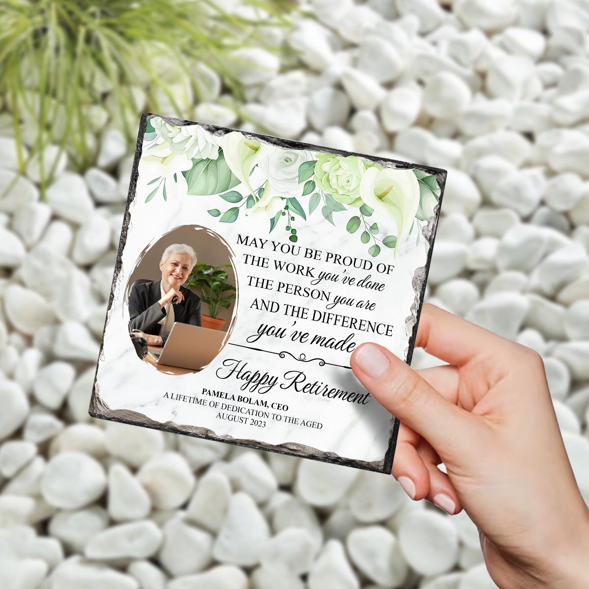 May You Be Proud - Personalized Retired Square Shaped Stone