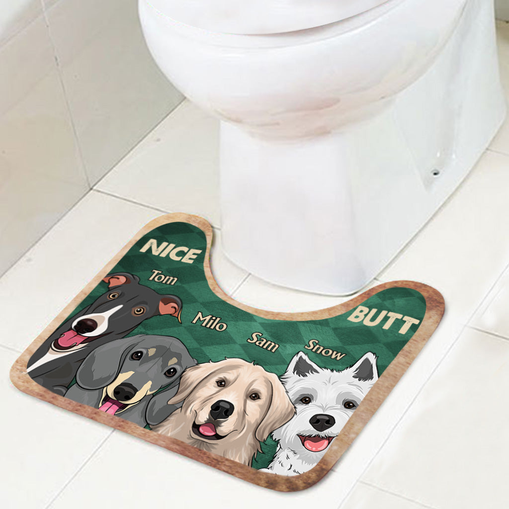 Nice butt Shower - Dog gift for dog lover, cat lover - Personalized Bathroom Mats Set