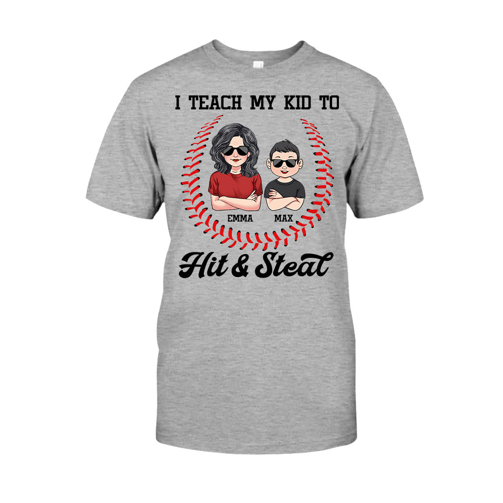 I Teach My Kid - Personalized Baseball T-shirt and Hoodie