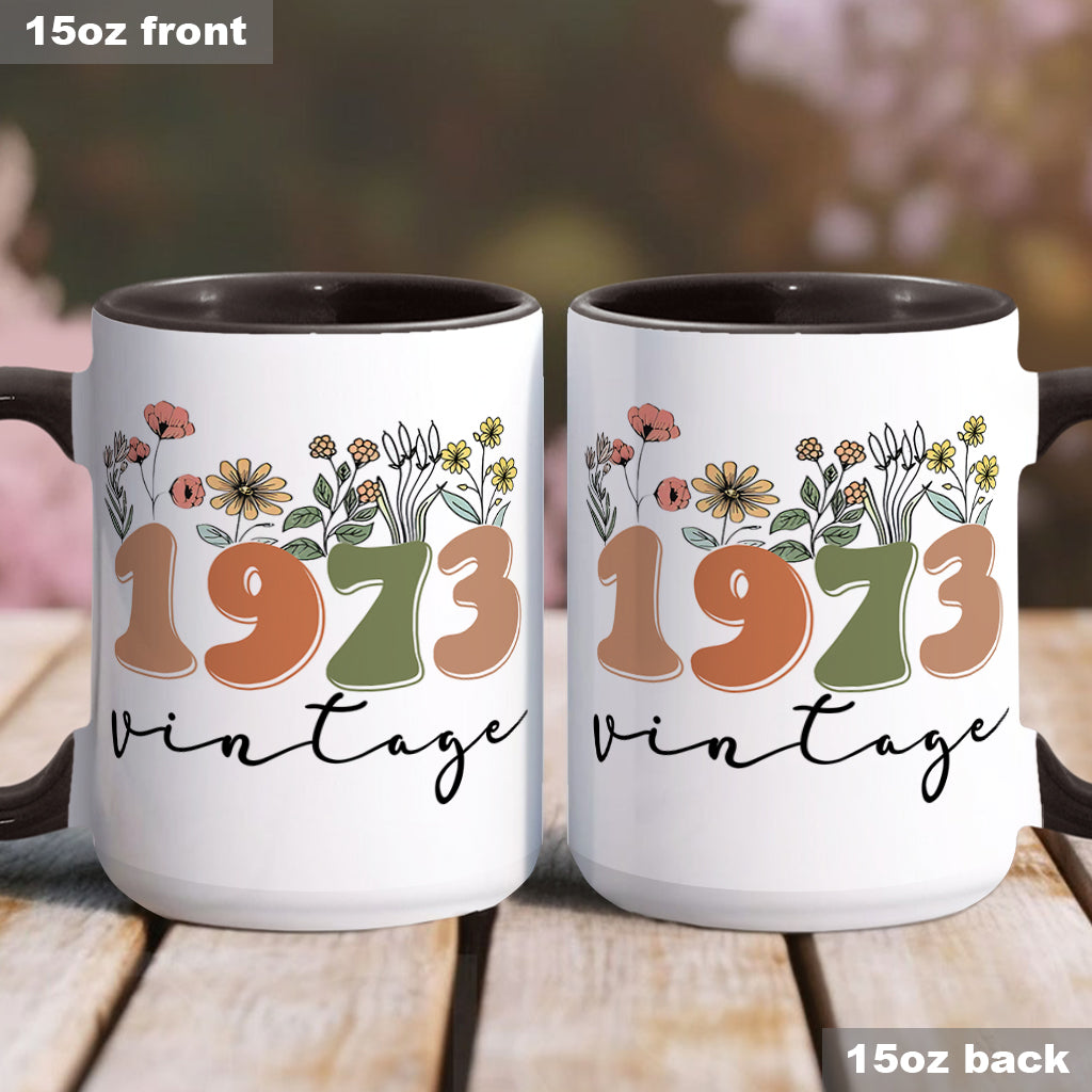 Vintage Version - Personalized Birthday Accent Mug