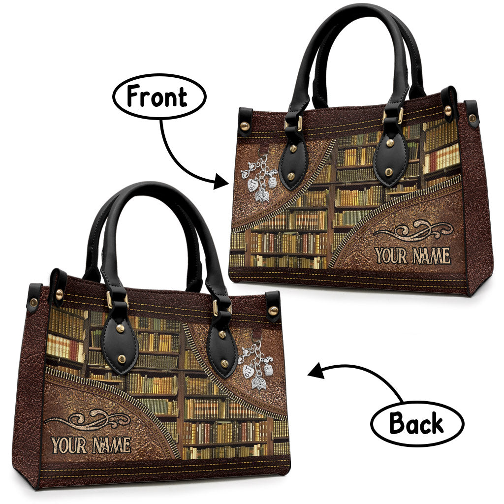 Library - Personalized Librarian Leather Handbag