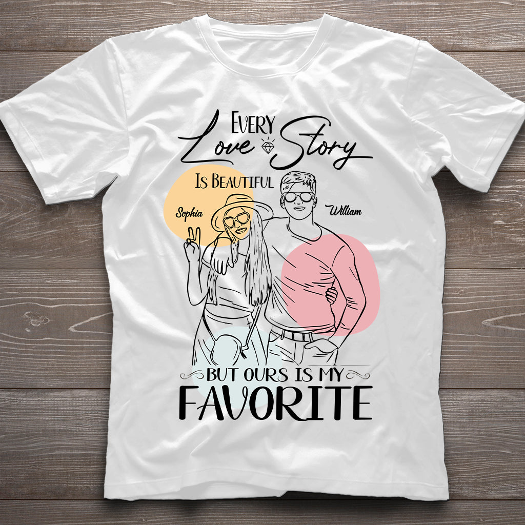 Every Love Story Is Beautiful - Personalized Couple T-shirt And Hoodie