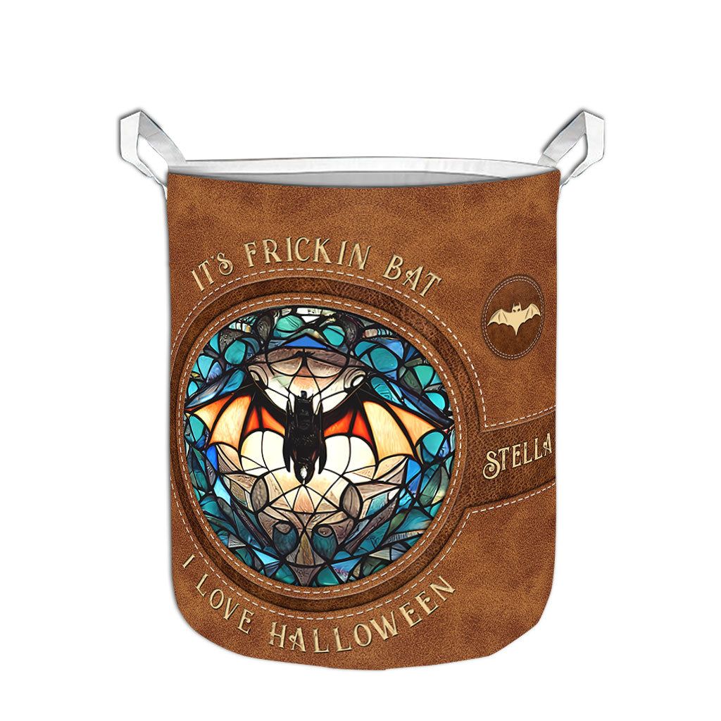 It's Frickin' Bat I Love Halloween - Personalized Witch Laundry Basket