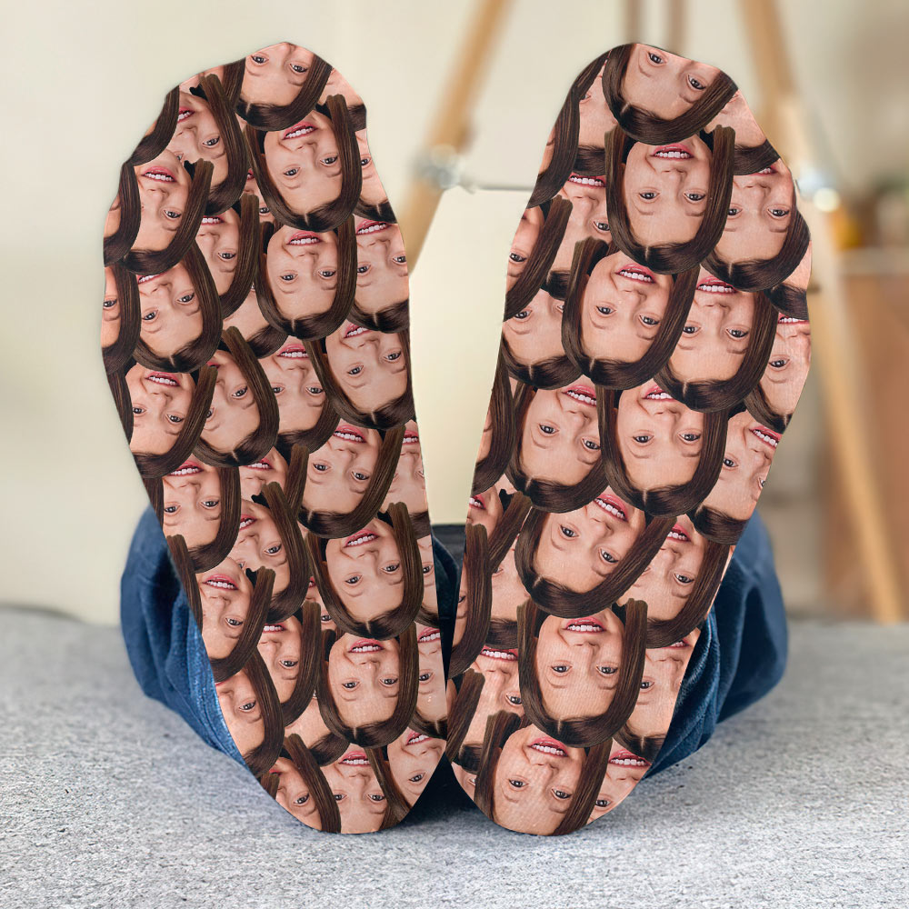 Customizable Printed Face - Personalized Daughter Socks