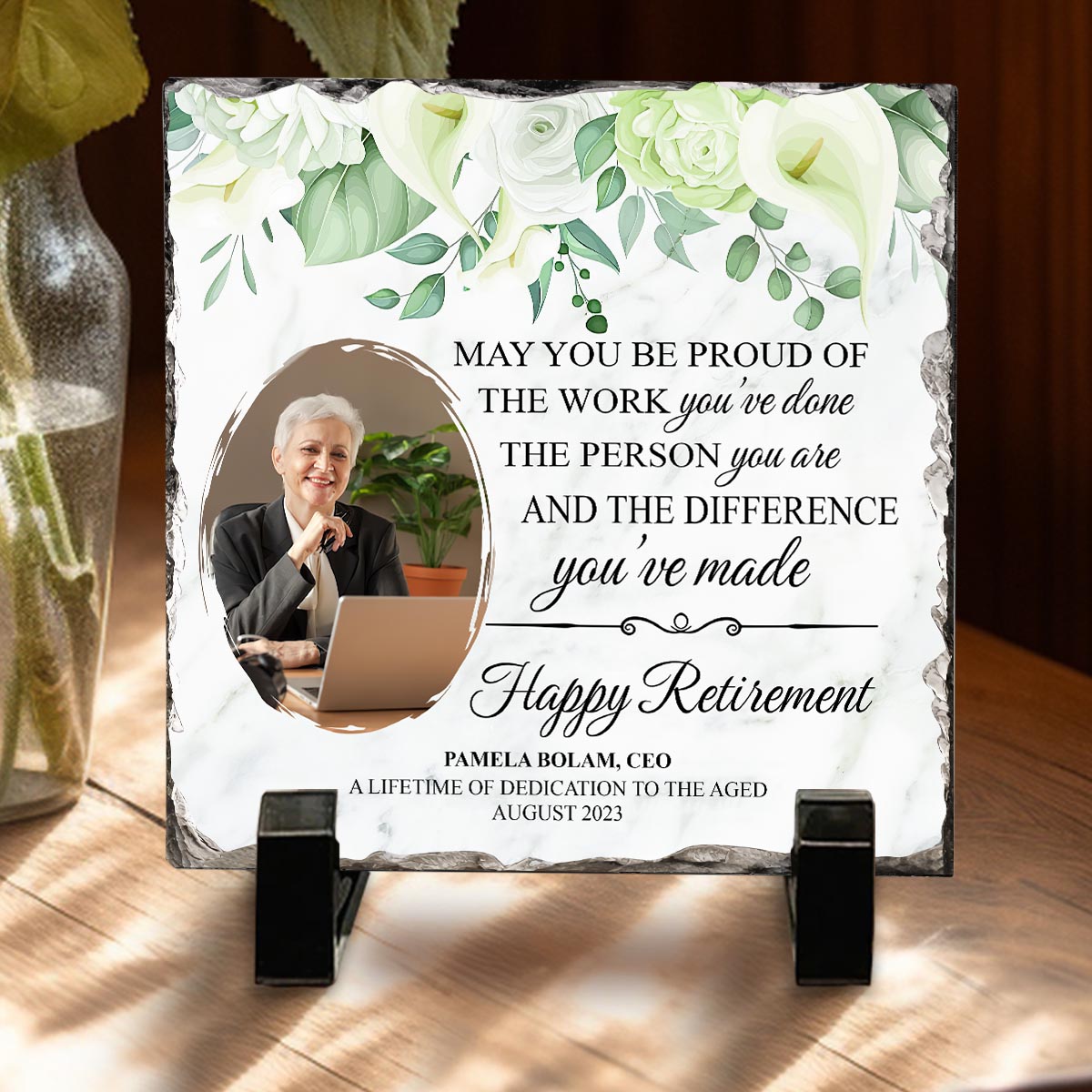 May You Be Proud - Personalized Retired Square Shaped Stone