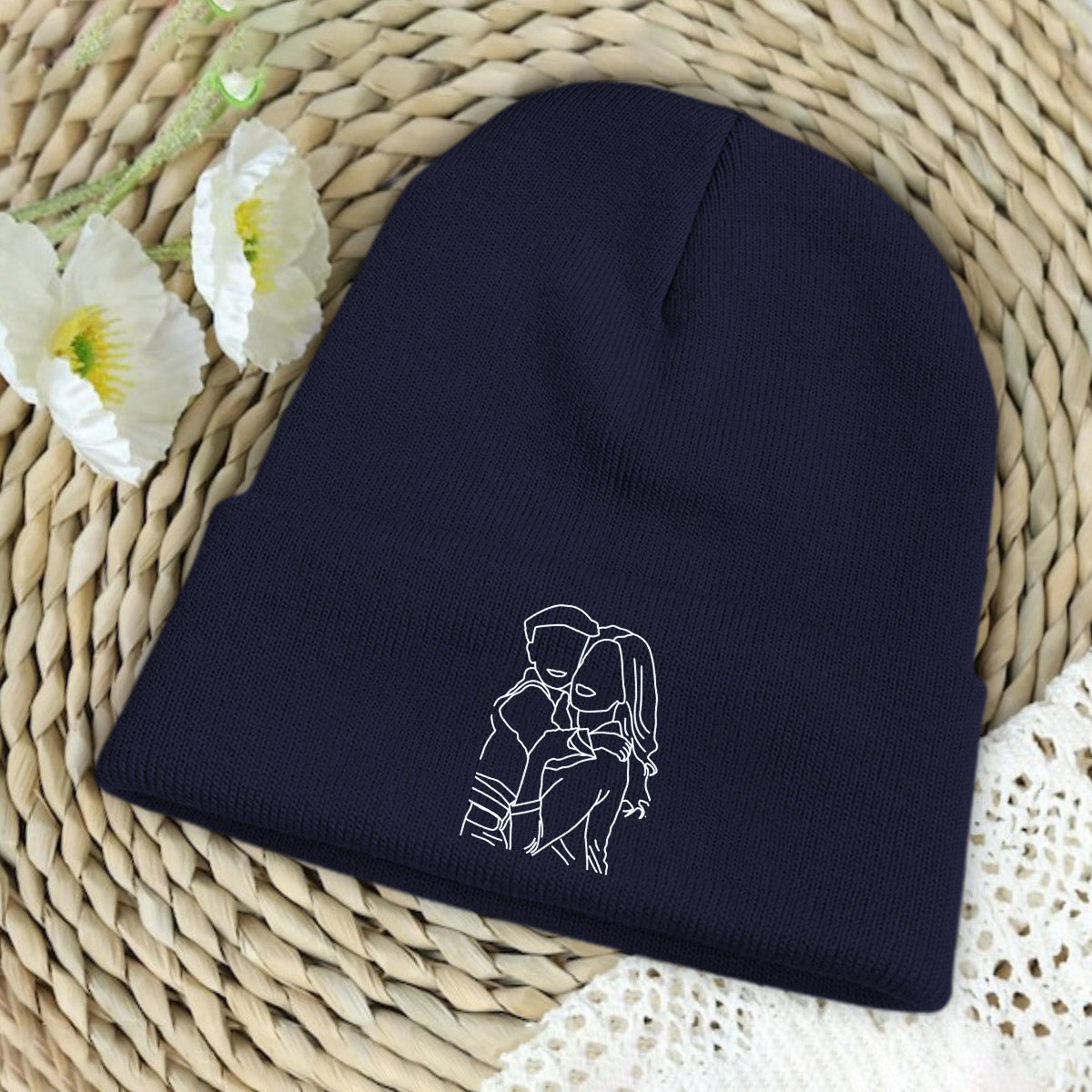 Custom Photo - Personalized Step Mom Embroidered Beanie