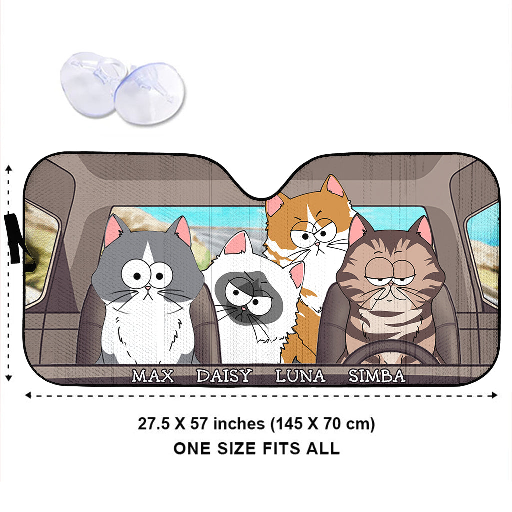 Cat's Trip - Personalized Cat Car Sunshade