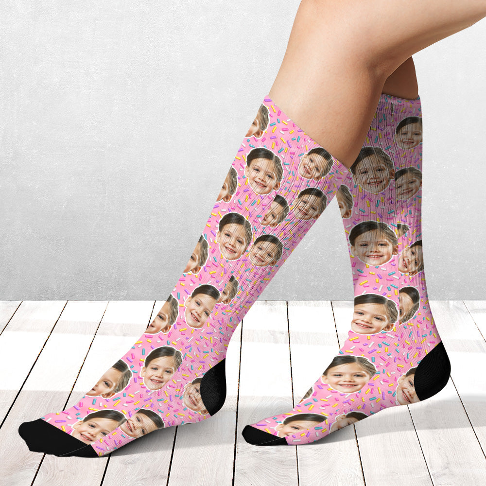 Custom Face Sweet Candy - Personalized Daughter Socks