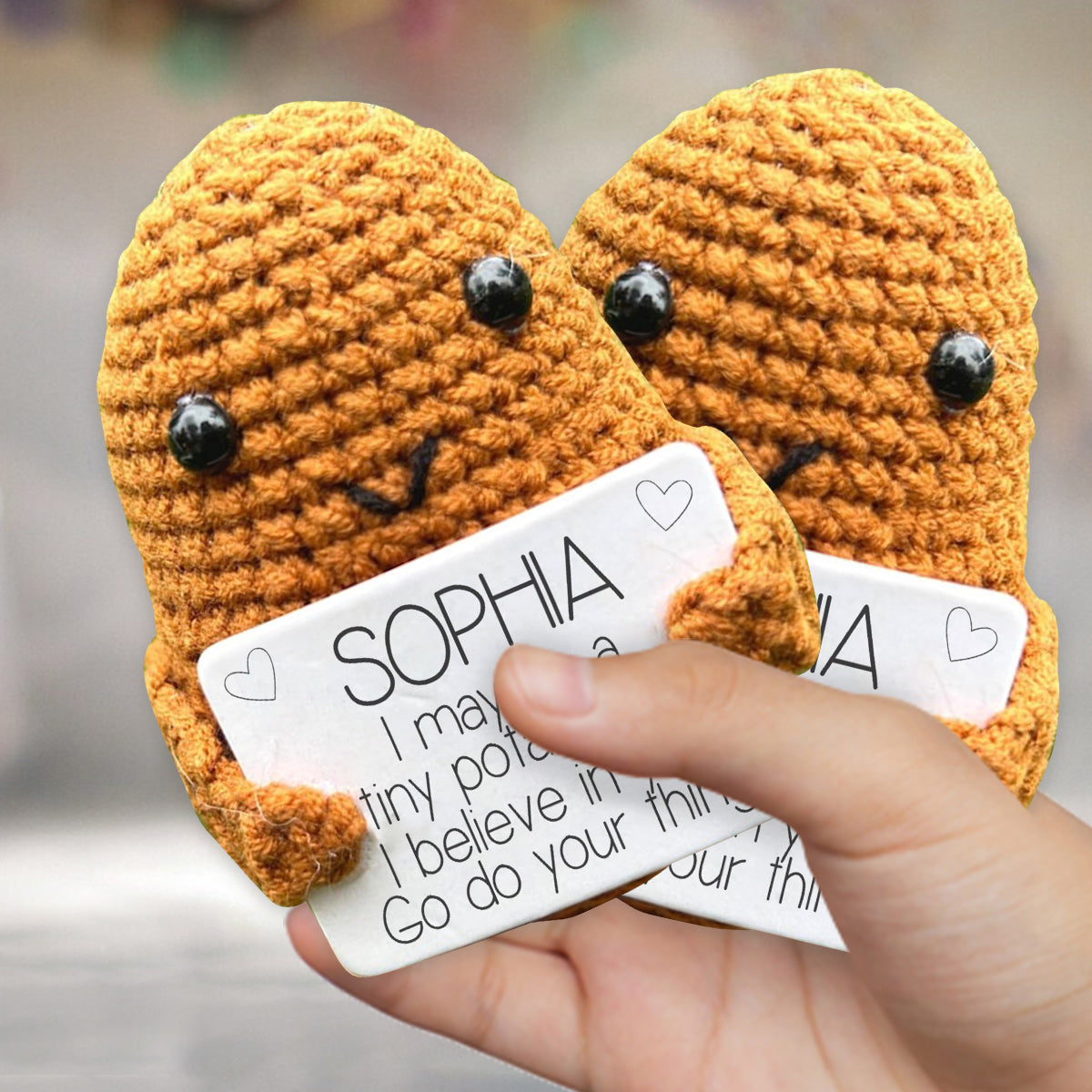 Positive Potato Crochet With Heart 