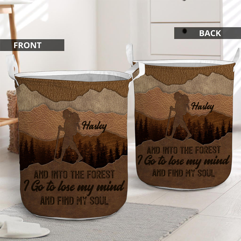 And Into The Forest I Go - Personalized Hiking Laundry Basket