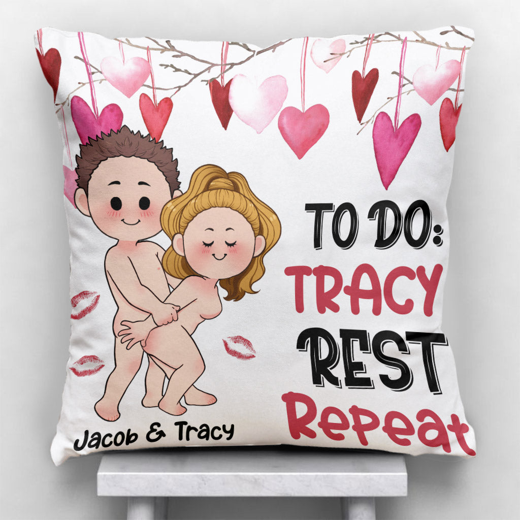 To Do List - Personalized Couple Throw Pillow