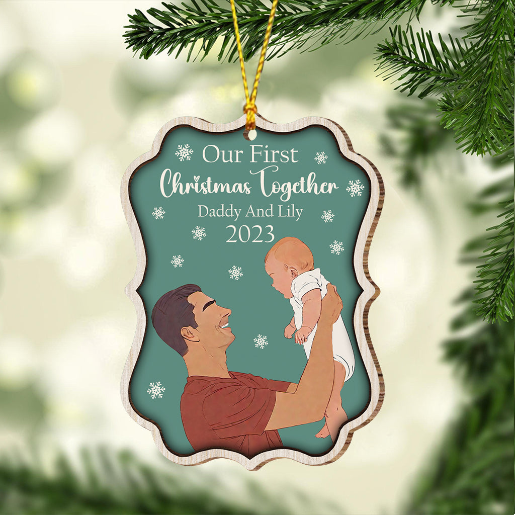 Discover Our First Christmas Together - Personalized Father One-sided Ornament