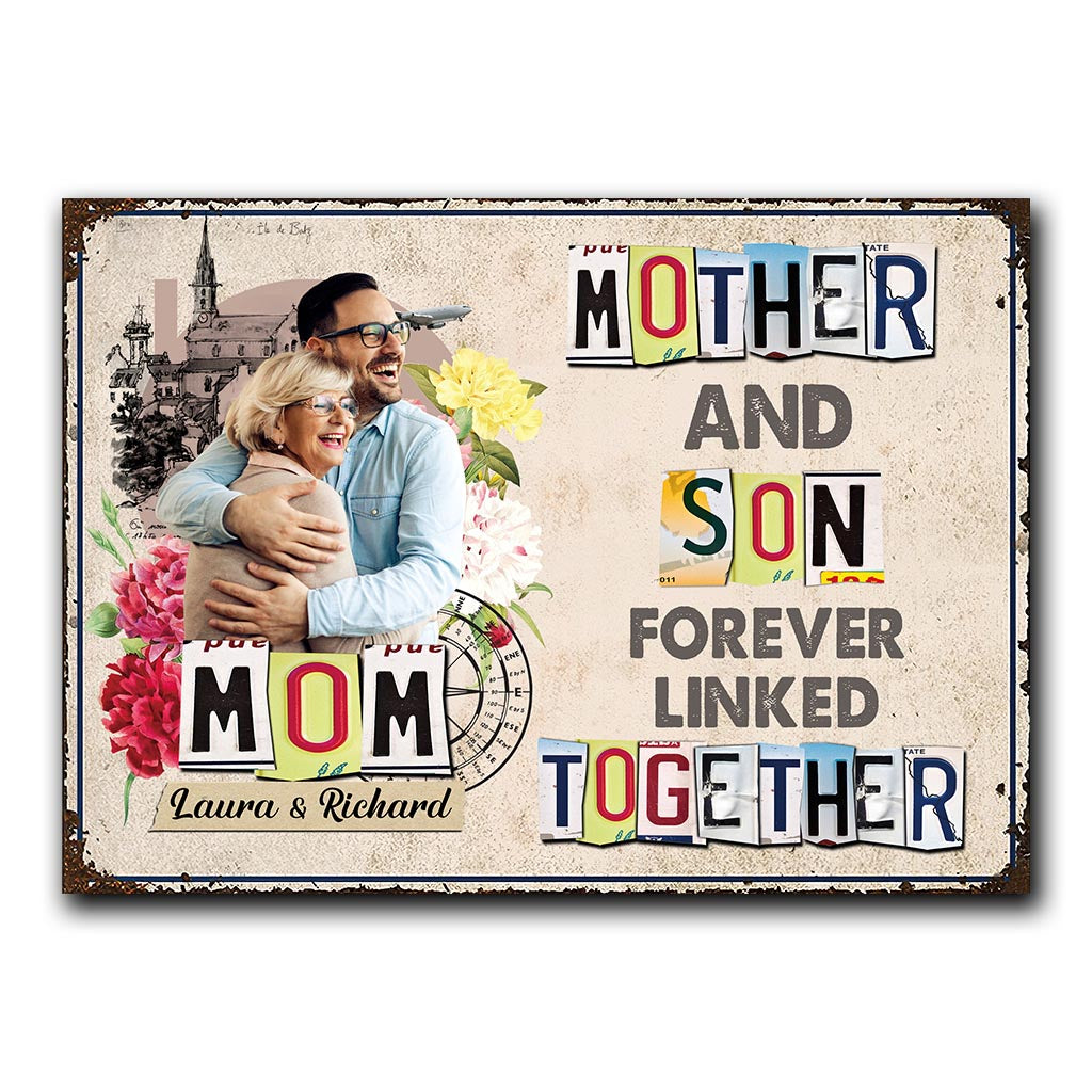 The Love Between Mother And Son Is Forever - Personalized Aluminum