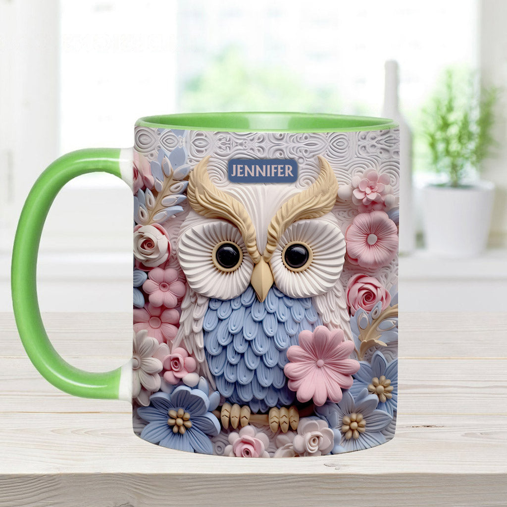 Beautiful Owl - Owl gift for boyfriend, girlfriend - Personalized Accent Mug