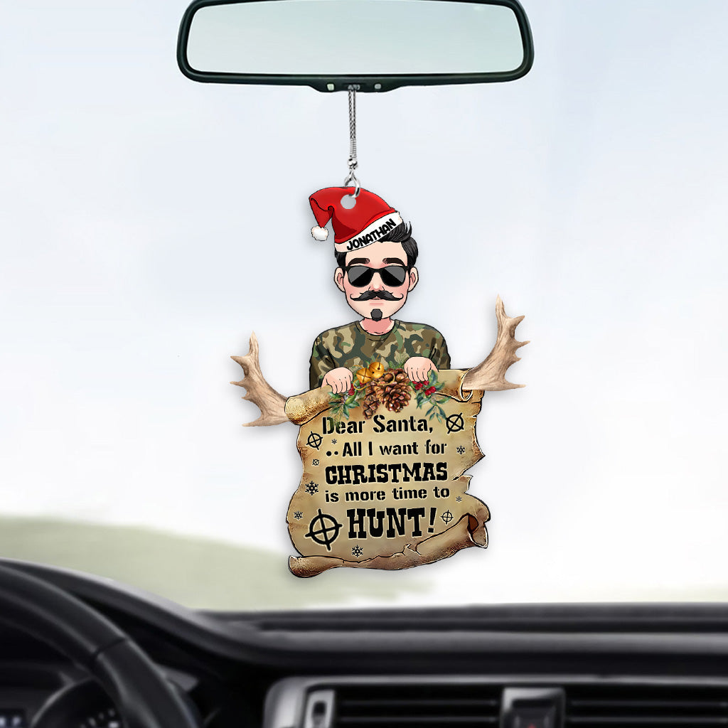 Discover Dear Santa - Personalized Hunting Acrylic Car Hanger