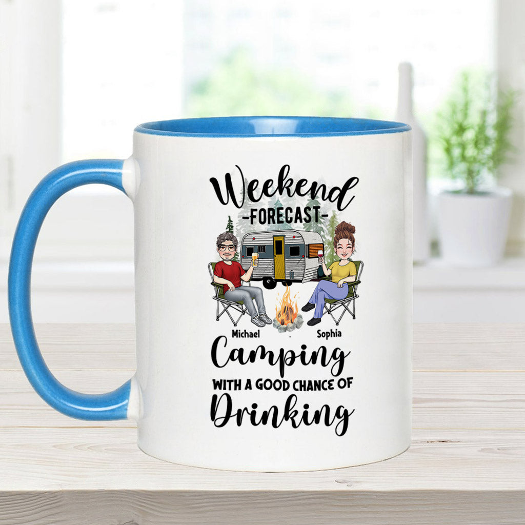 Weekend Forecast - Personalized Camping Accent Mug