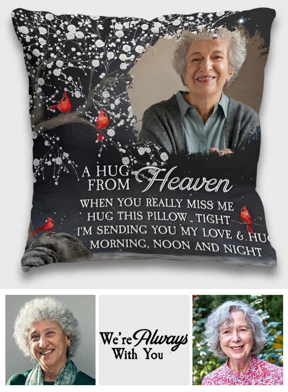 A Hug From Heaven - Personalized Memorial Throw Pillow