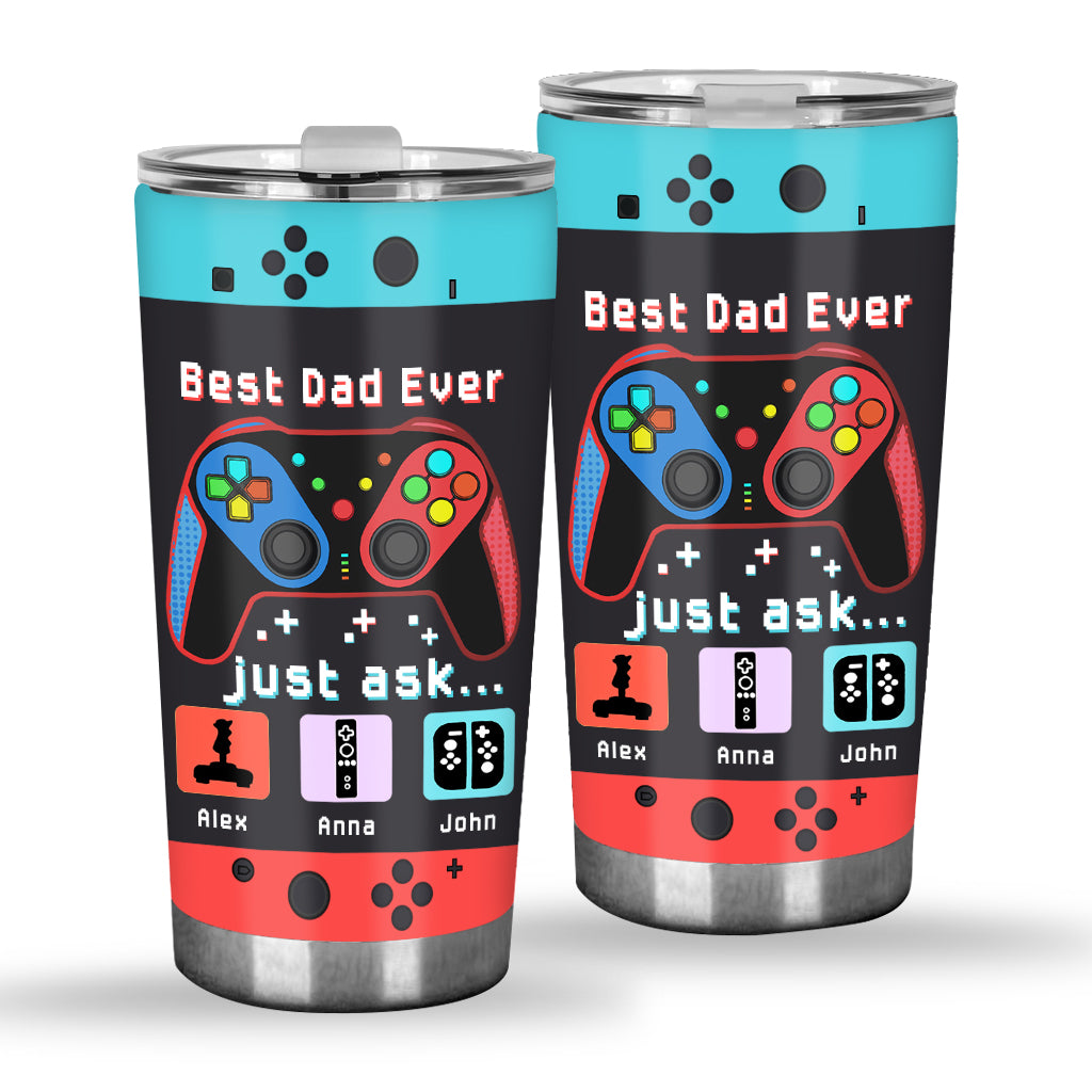 Gamer Dad Like A Regular Dad But Way Cooler - Video Game gift for dad, Gamer - Personalized Tumbler