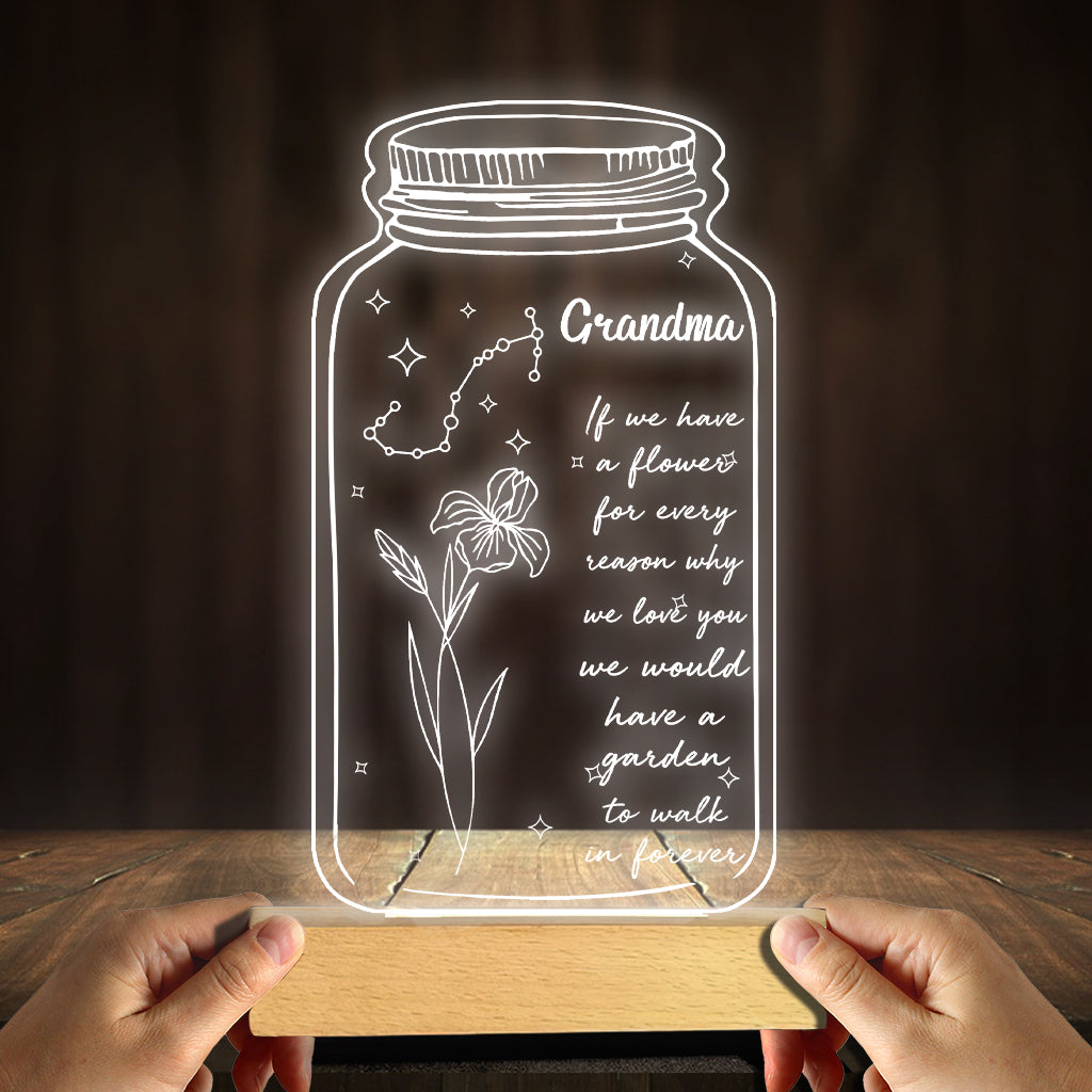 Discover If I Had A Star Birth Flower Zodiac Sign - Personalized Shaped Plaque Light Base