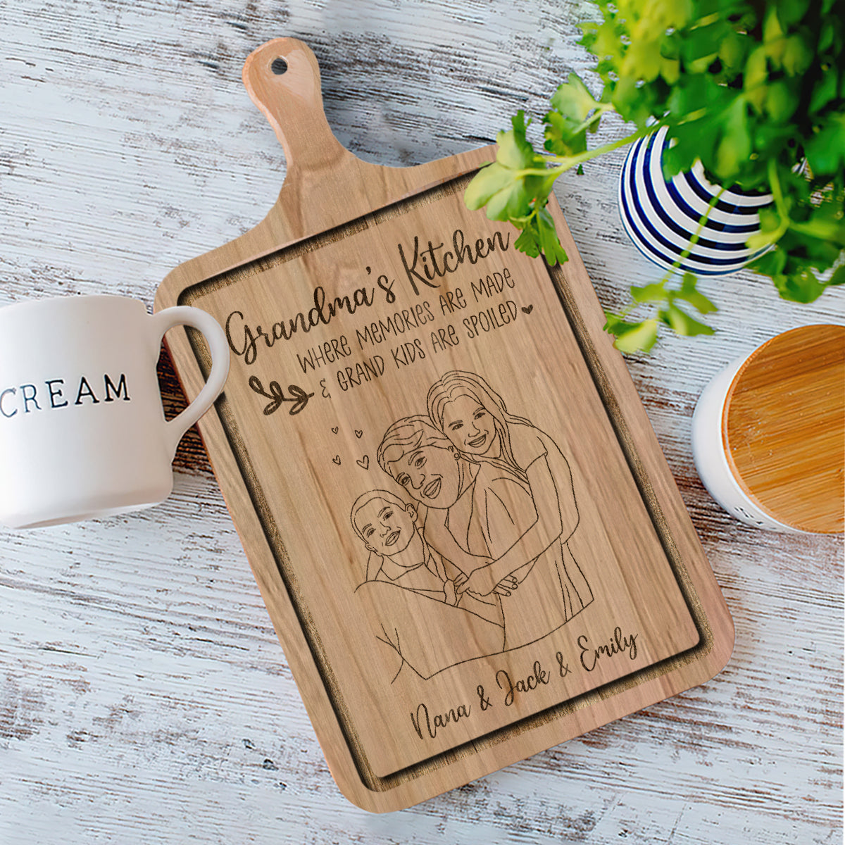 Grandma's Kitchen Cutting Board - Personalized