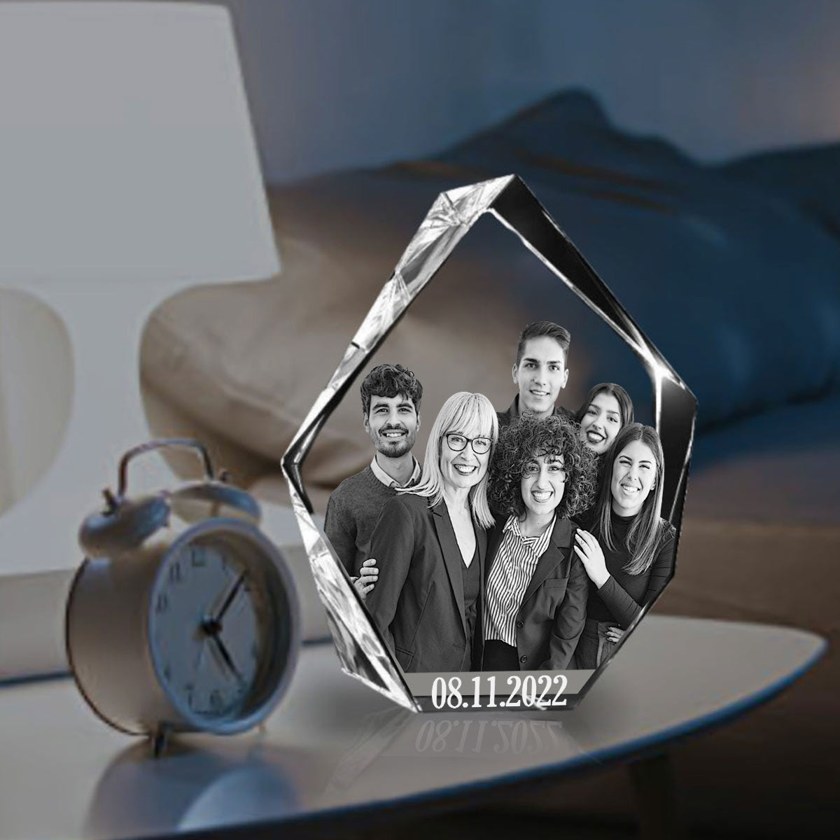 Best Team Ever - Gift for colleague - Personalized Laser Engraving 3D Iceberg Shaped Crystal Lamp