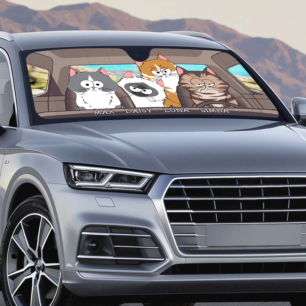 Cat's Trip - Personalized Cat Car Sunshade