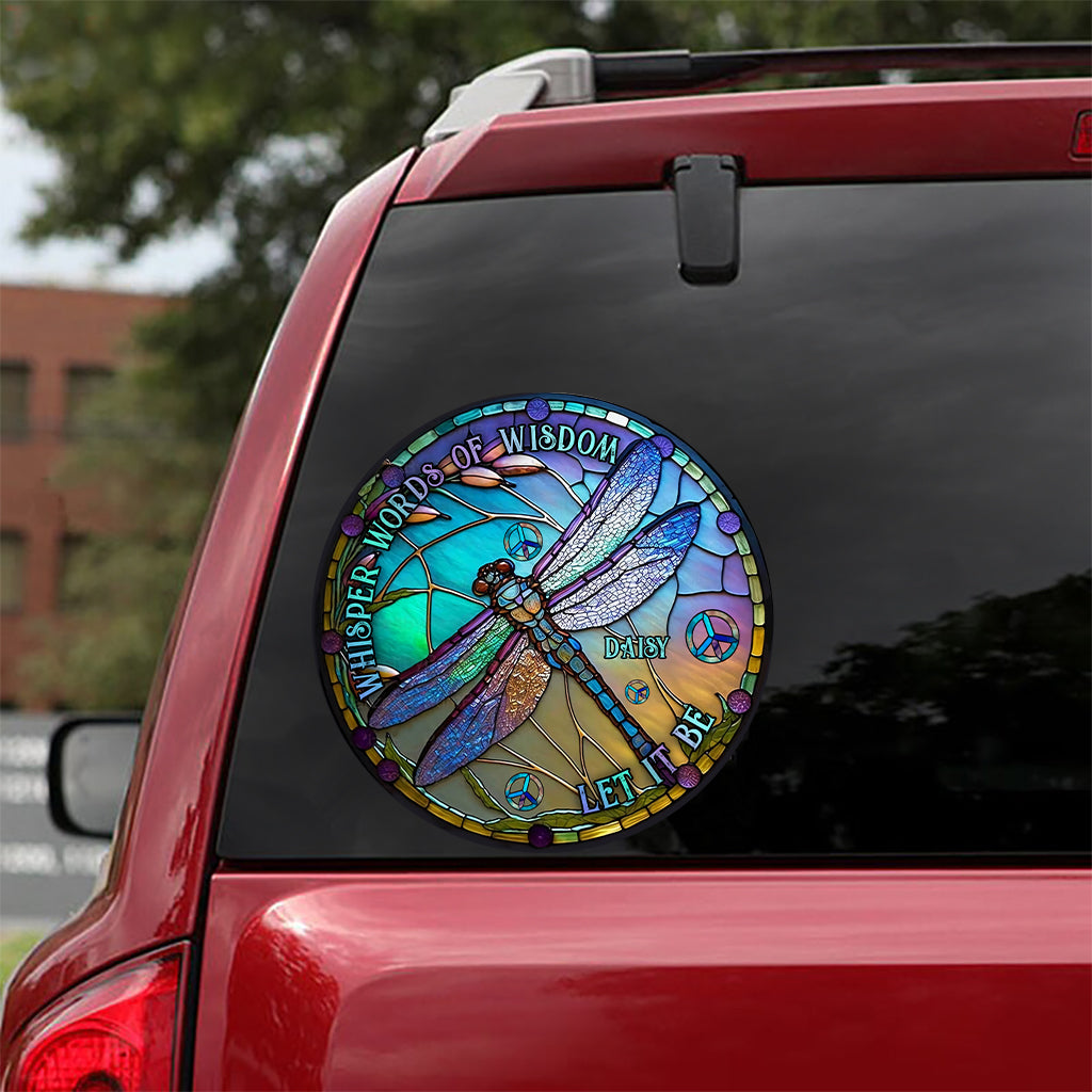 Whisper Words Of Wisdom Let It Be - Personalized Hippie Decal Die Cut