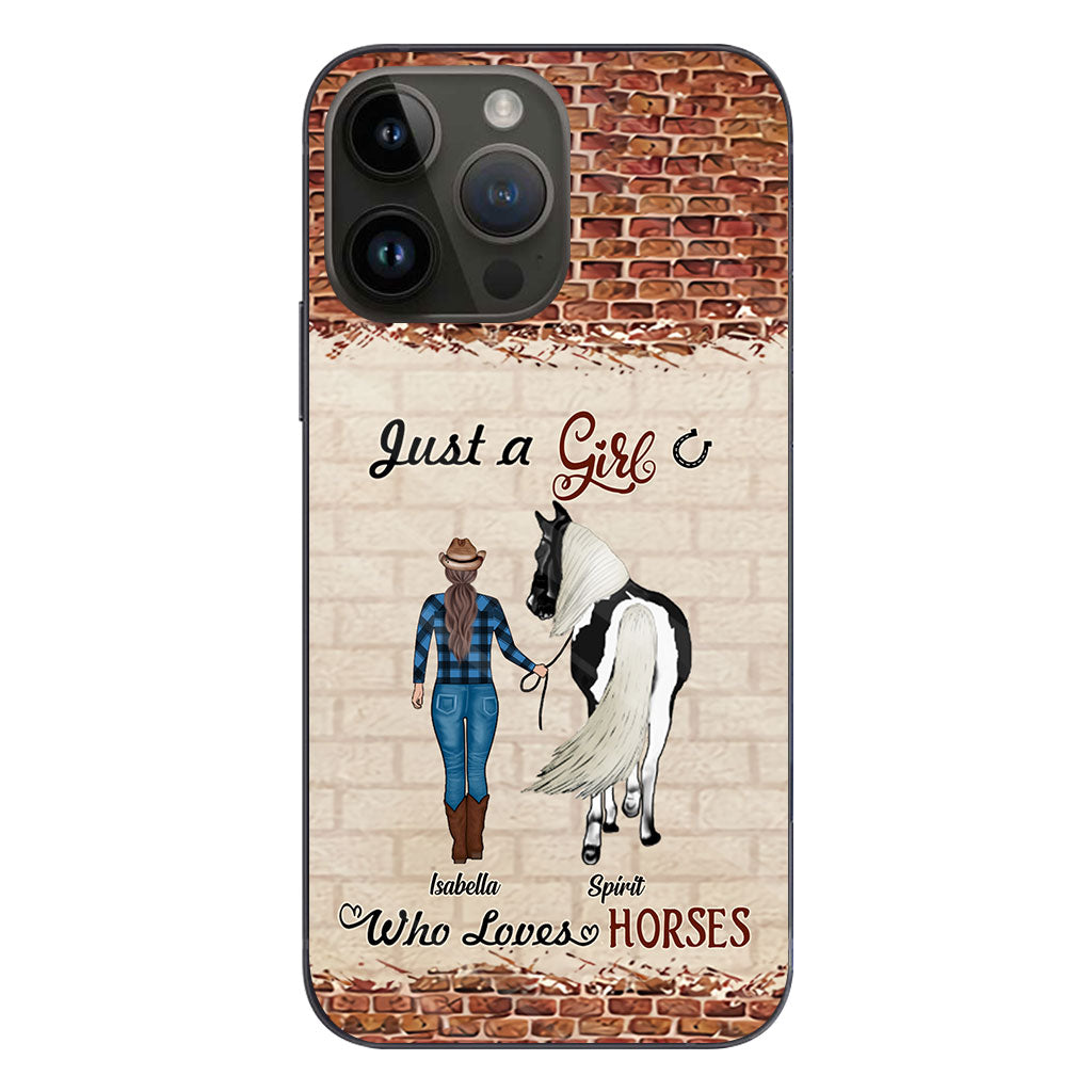 Just A Girl Who Loves Horses - Personalized Horse Phone Case