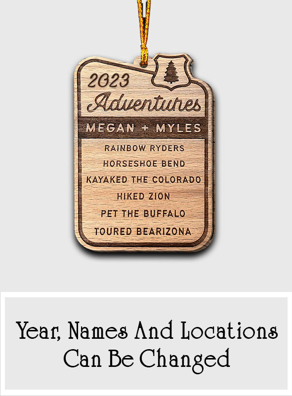 Favorite Adventure - Personalized Travelling Ornament