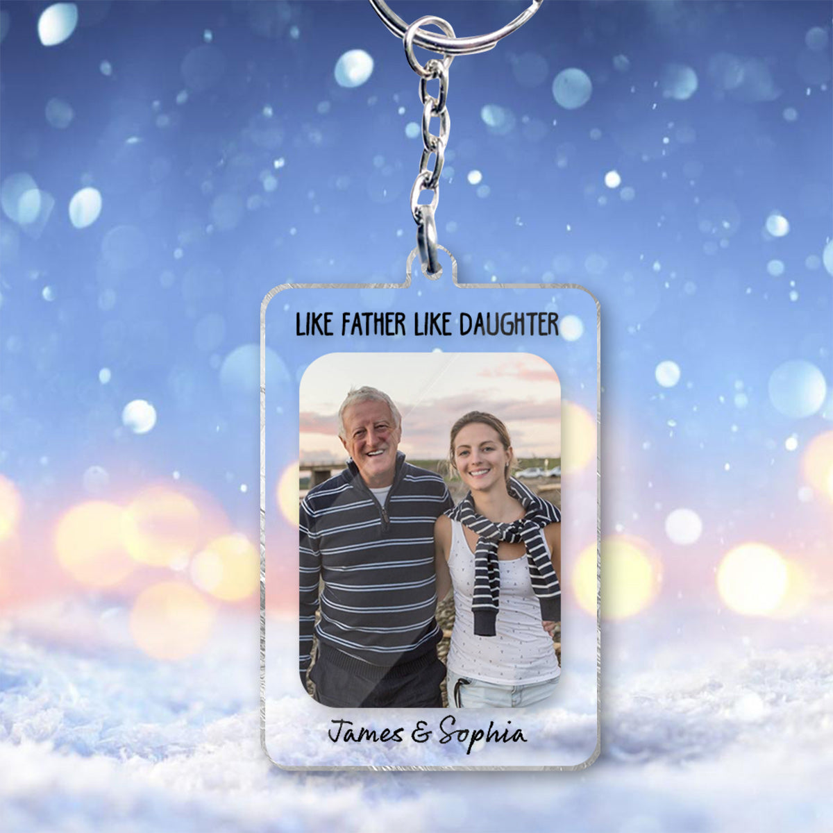 Father And Daughter - Personalized Daughter Keychain