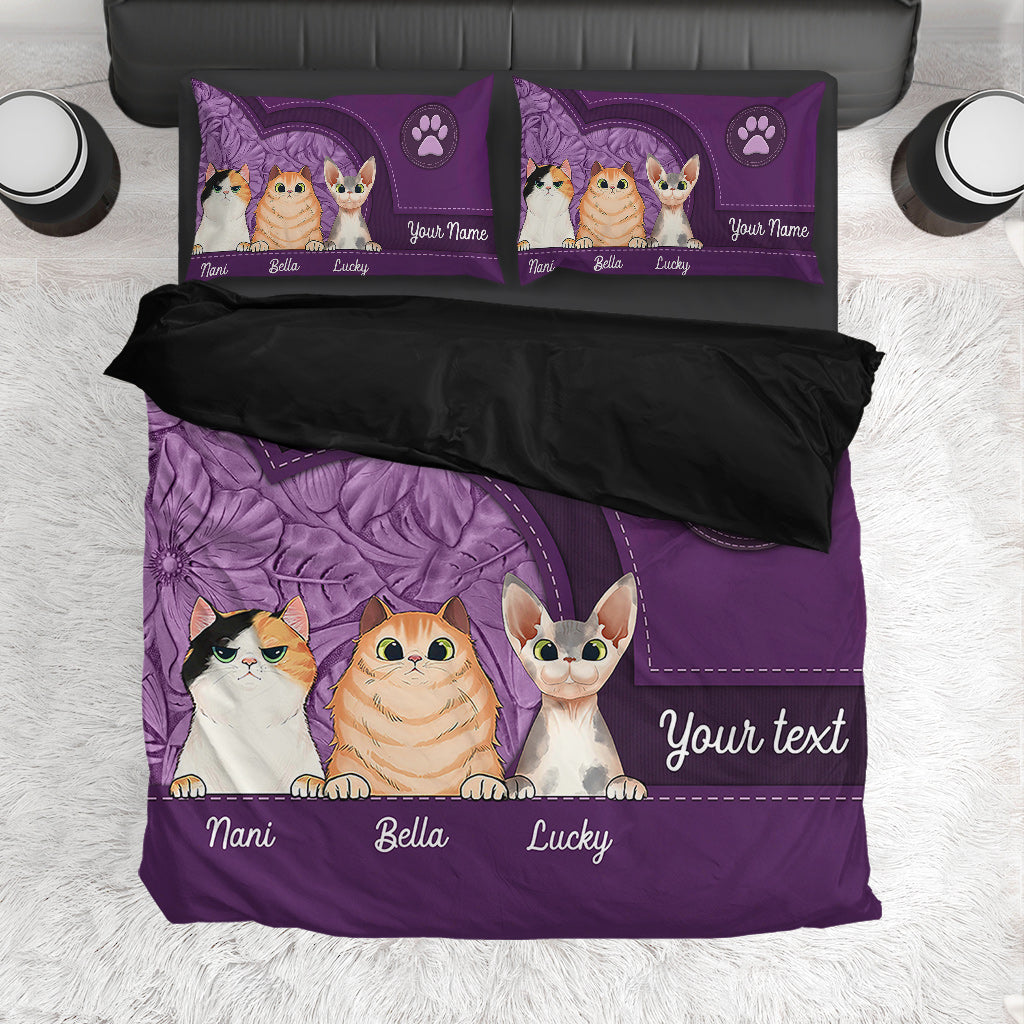 Life Is Better With Cats - Personalized Cat Bedding Set