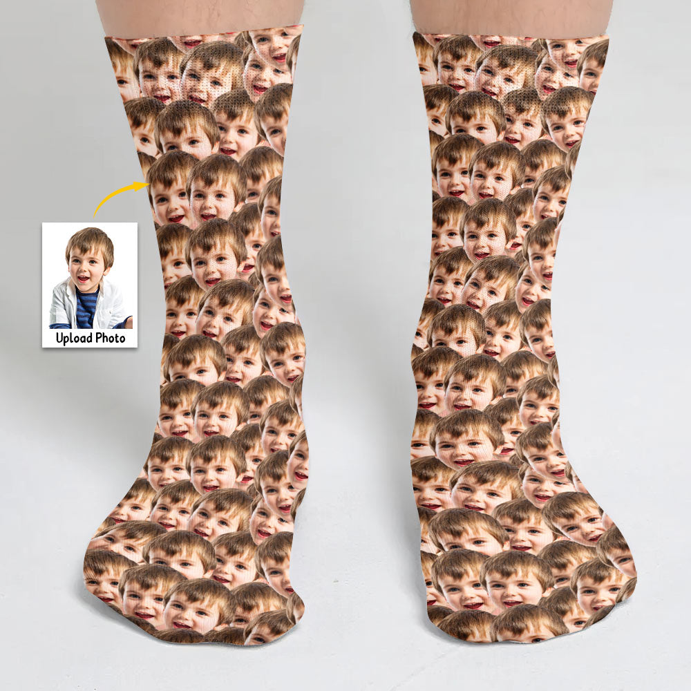 Customizable Printed Face - Personalized Son Socks