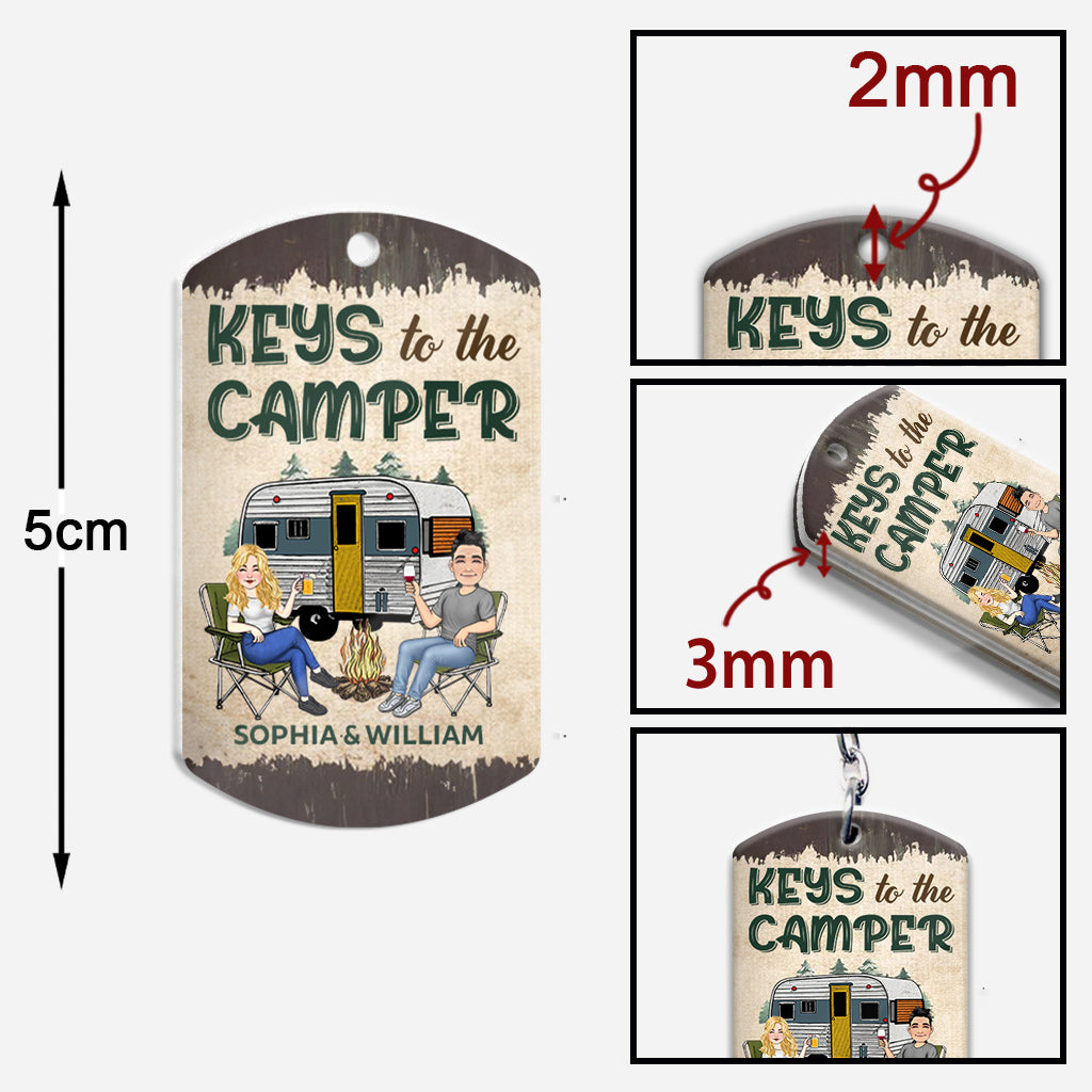 Keys To The Camper - Personalized Camping Keychain